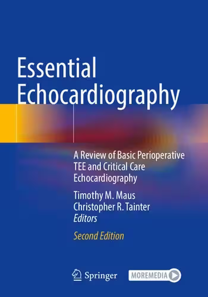 خرید و دانلود نسخه کامل کتاب Essential Echocardiography: A Review of Basic Perioperative TEE and Critical Care Echocardiography