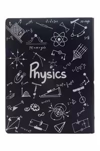 دفتر کلاسوری جلد سخت فیزیک مشکی