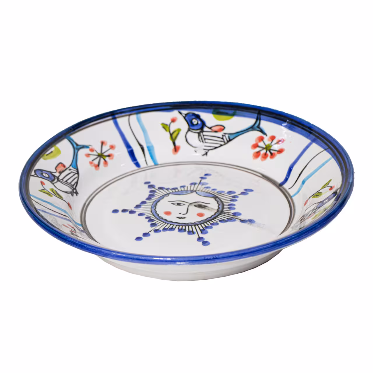 خورشت خوری سفالی مدل مرغ رنگی