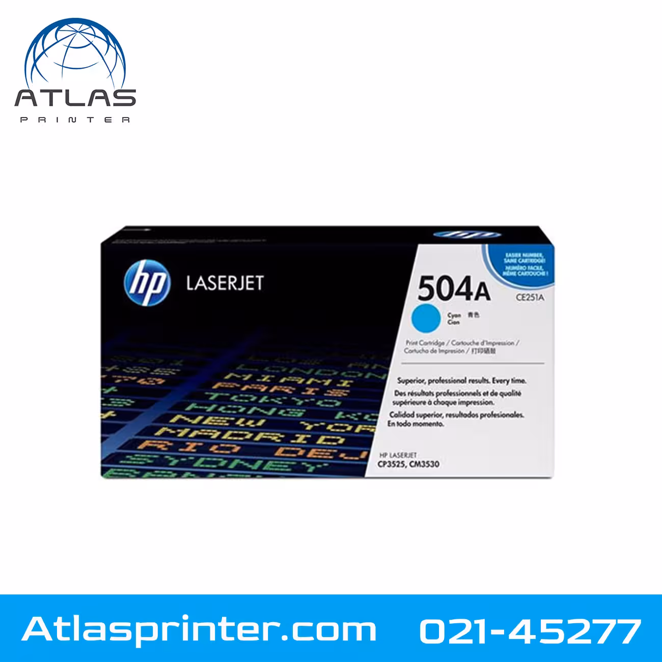 کارتریج لیزری اچ پی HP 504A آبی