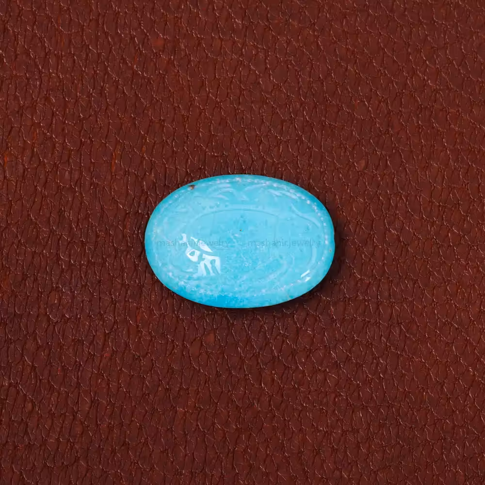 نگین فیروزه عجمی کد 30197 - جواهری مشاهیر