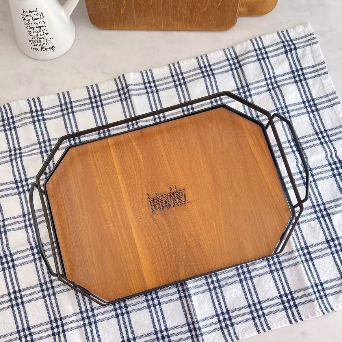 سینی هشت ضلعی تسمه