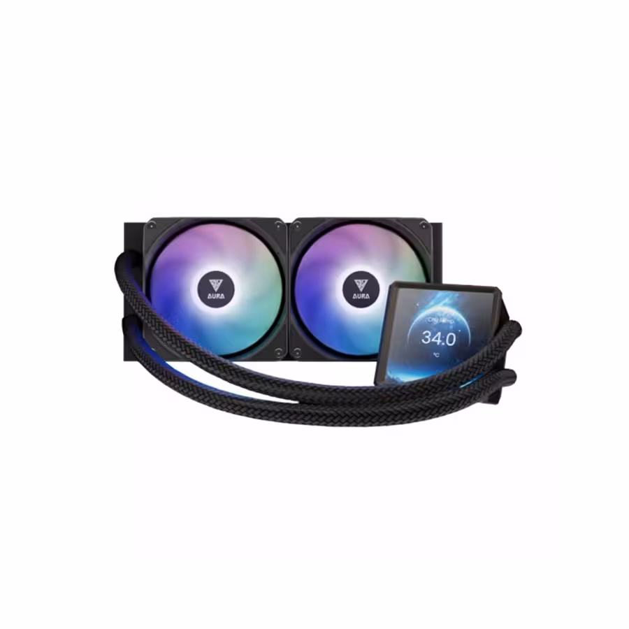 قیمت و خرید خنک کننده مایع پردازنده گیم دیاس مدل Aura GL240 LCD Black ARGB | یاس ارتباط