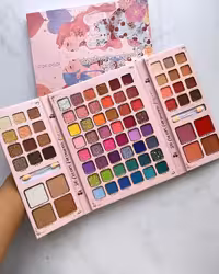 پالت سایه و میکاپ 80 رنگ سایز بزرگ دختر فوق کیوت مدل کتابی بازشو از برند اورجینال igoodcooo با پیگمنت بالا و کیفیت تضمینی مناسب هدیه و استفاده شخصی🎁(پالت میکاپ قیمت اقتصادی)