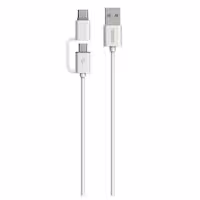 کابل تبدیل USB به microUSB/USB-C روموس مدل CB21 طول 1 متر