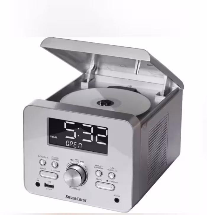 پخش کننده سی دی رادیو و ساعت زنگ دار سیلورکرست آلمان