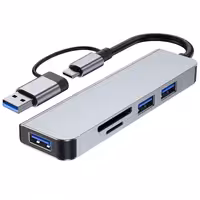 هاب 5 پورت USB31 و رم ریدر P-NET مدل T-3625