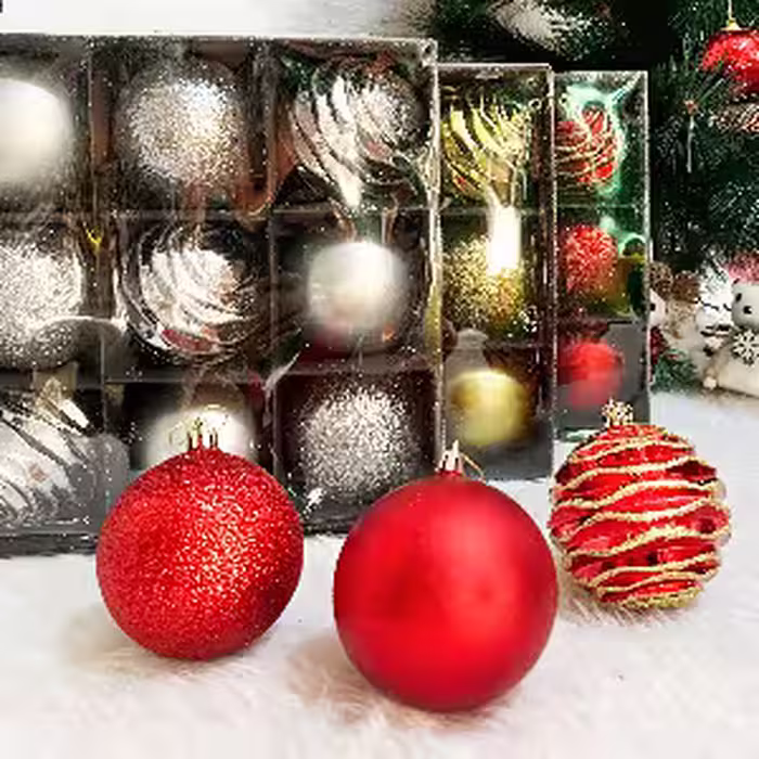 اویز گوی کریسمس 8 سانت سه طرح 9 عددی کد 323