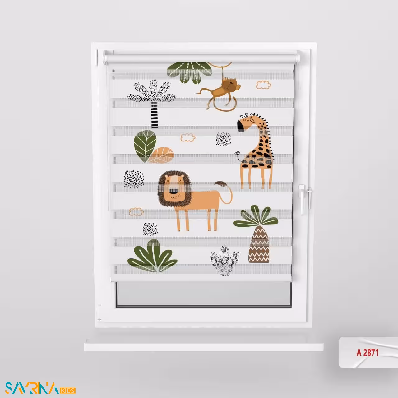 پرده زبرا بچگانه طرح سلطان جنگل کد A2871