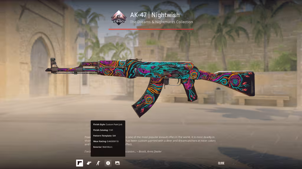 AK-47 | NightWish [WW] (Well Worn)