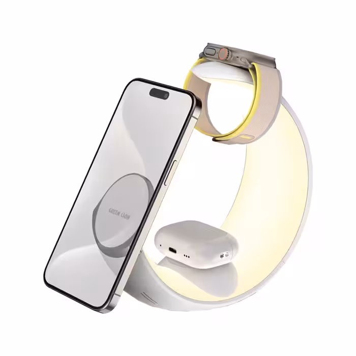 شارژر وایرلس رومیزی گرین لاین مدل GNMONCHSWH