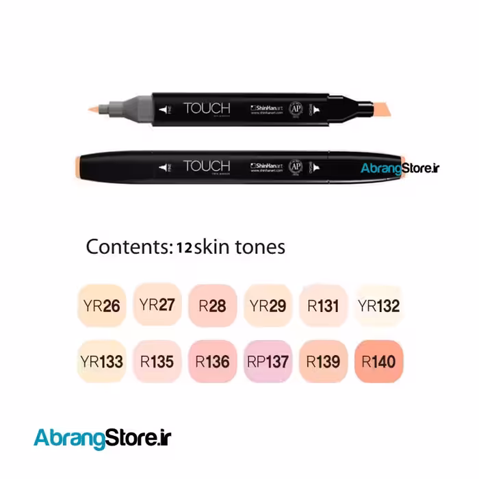 ماژیک تاچ 12 رنگ پوست | Touch Marker Skin Tone