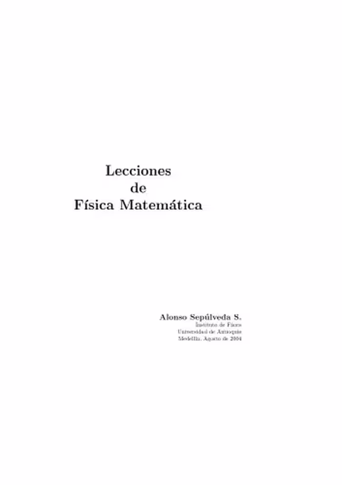 خرید و دانلود نسخه کامل کتاب Lecciones de física matemática