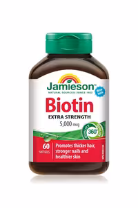 سافت ژل بیوتین مقدار 50000 میکروگرم Jamieson - بسته 60 عددی