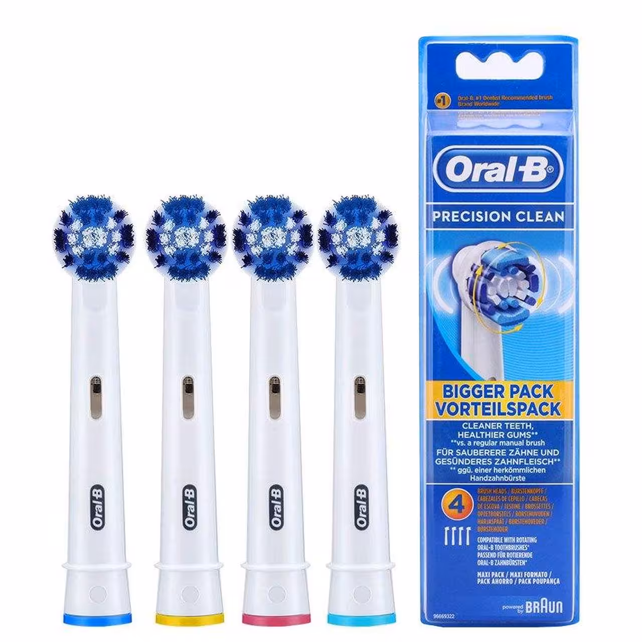 سری یدک مسواک برقی اورال- بی مدل PRECISION CLEAN بسته 4 عددی