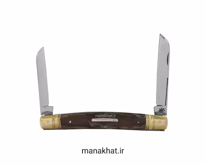 قلمتراش دو تیغه دسته فیبر قهوه ای طرح دار 12 سانت استاد جواد توسلی