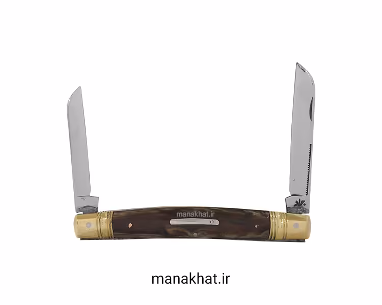 قلمتراش دو تیغه دسته فیبر قهوه ای طرح دار 12 سانت استاد جواد توسلی