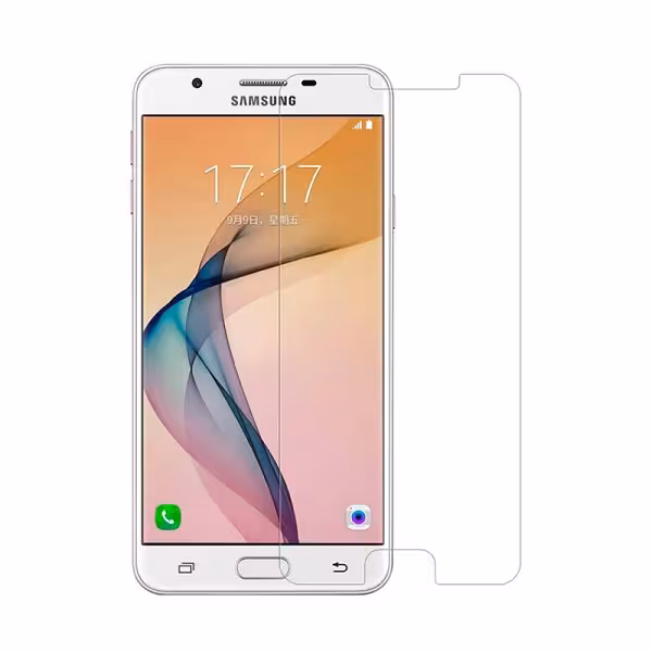 گلس جی 7 پریم بی رنگ و شفاف سامسونگ J7 prime یا j7 پریم محافظ صفحه نمایش شیشه ای Glass Screen Protector samsung J7 prime