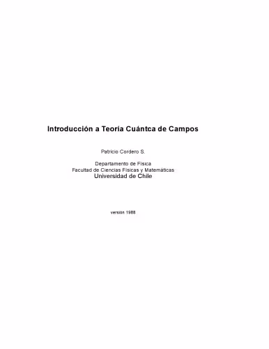 خرید و دانلود نسخه کامل کتاب Introducción a Teoría Cuántica de Campos