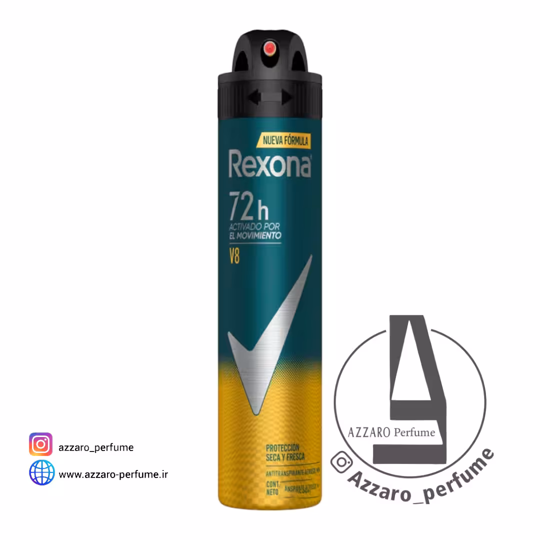 اسپری مردانه 72 ساعته رکسونا مدل V8 حجم 200 میل
