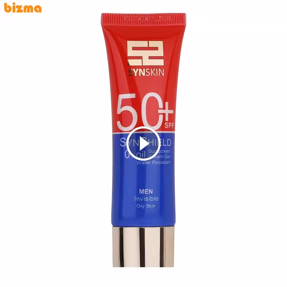 ژل ضد آفتاب مردانه  SPF50 ساین اسکین مدل Synshield مناسب پوست چرب حجم 50 میلی‌لیتر