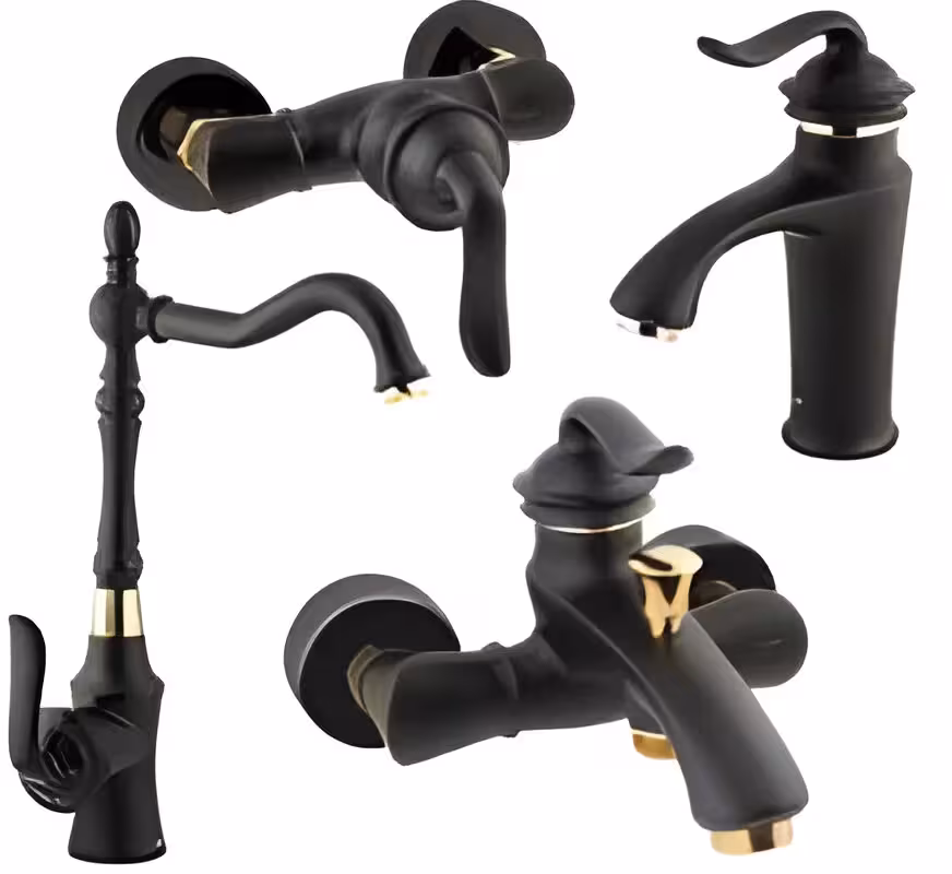 شیرالات شودر مدل لوکا مشکی طلا 4تکه