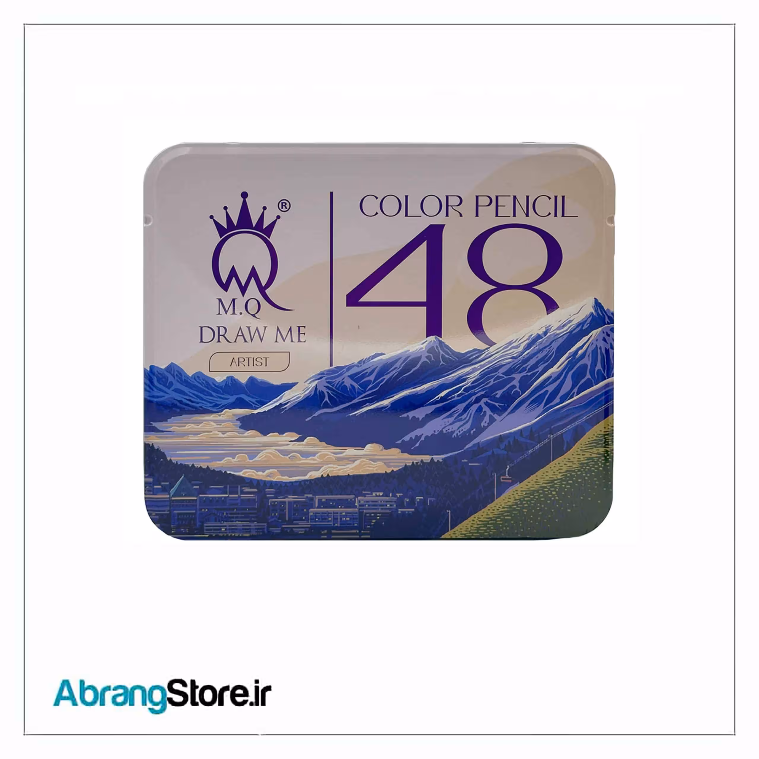 مداد رنگی ام کیو آرتیست جعبه فلزی 48 رنگ