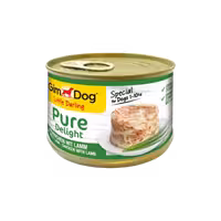 کنسرو سگ طعم مرغ و بره pure delight برند Gim dog جیم داگ 150 گرمی