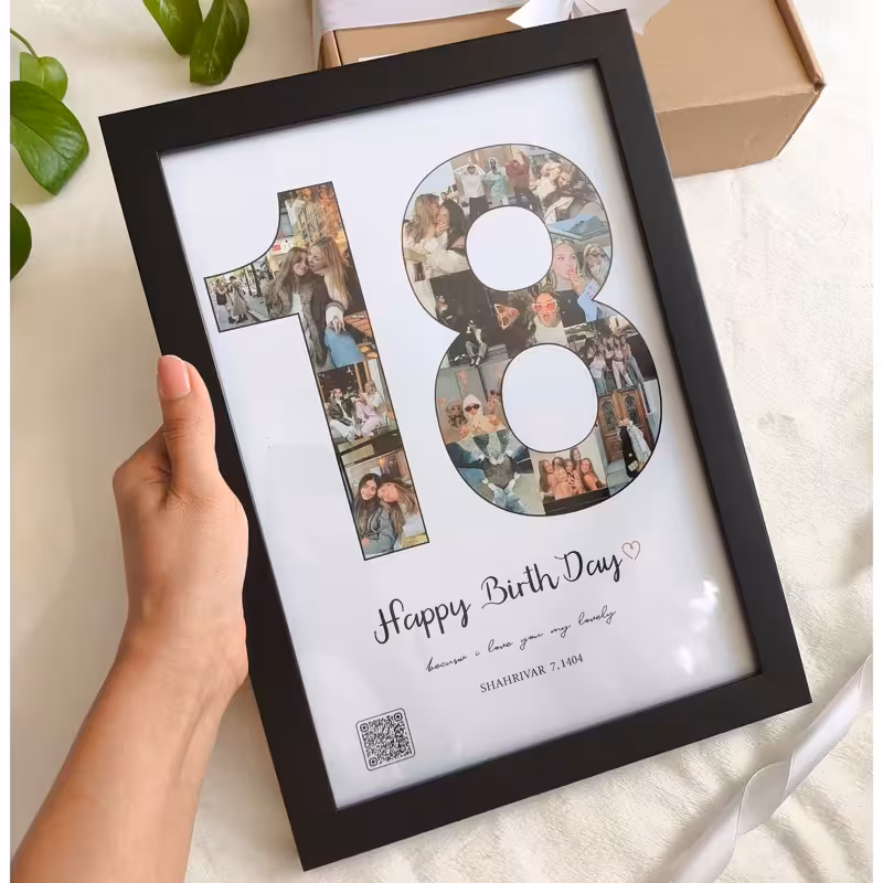 تابلو موزیکال تولد با عدد دلخواه (پس کرایه)