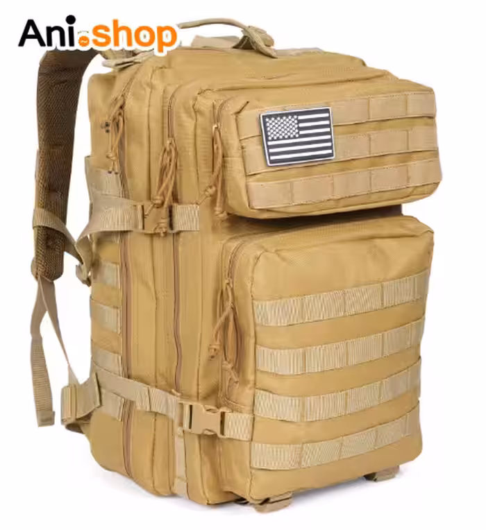 کوله پشتی تاکتیکال 50 لیتری برزنتی کرمی