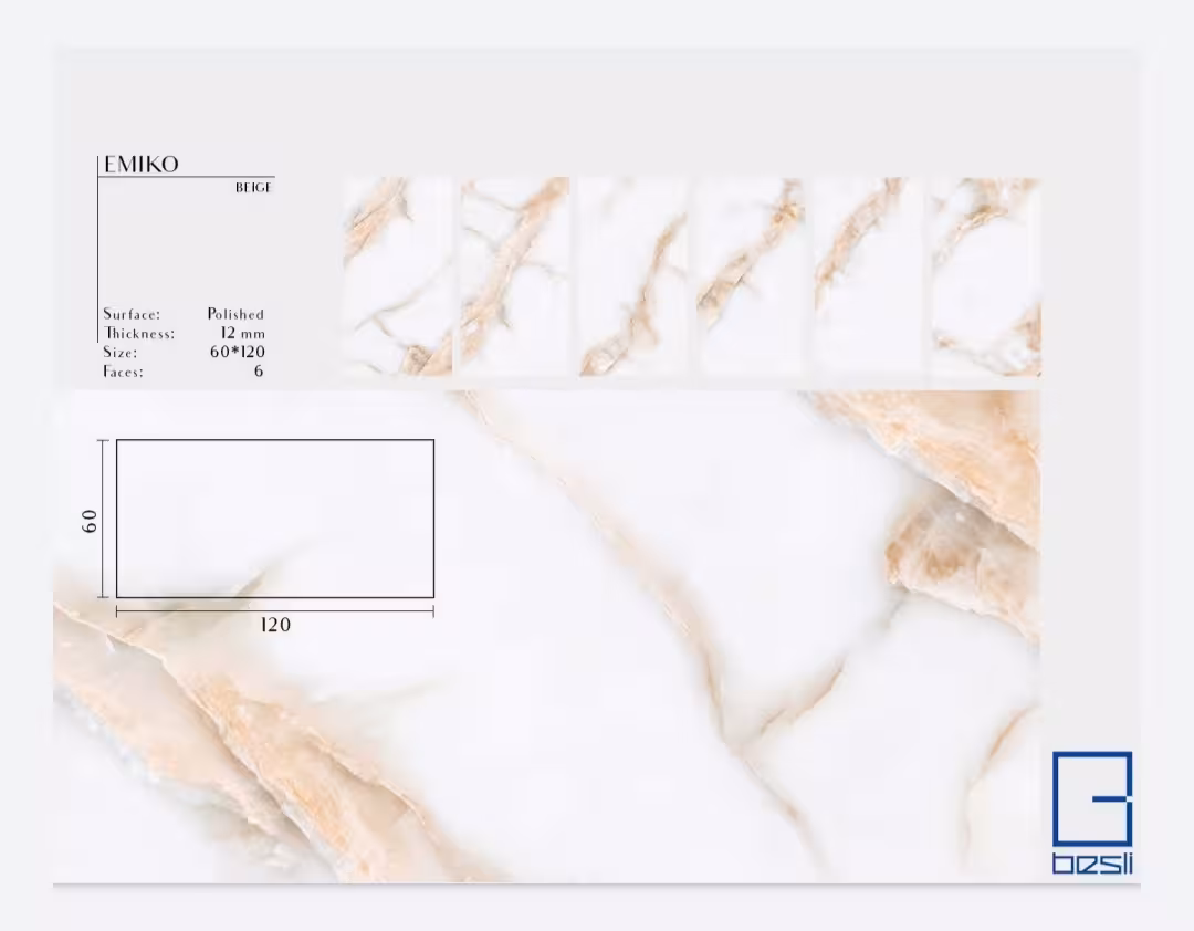 سرامیک بسلی Emiko Beige امیکو بژ 120*60