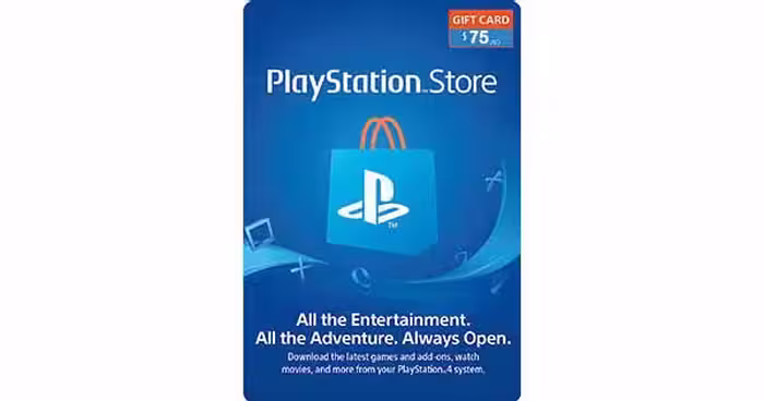 گیفت کارت پلی استیشن 75 دلار آمریکا PSN Giftcard USA 75