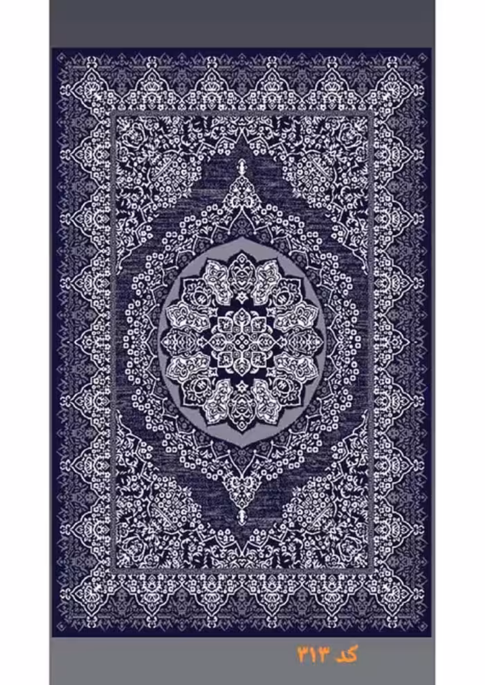 گلیم فرش ماشینی 400 شانه بی سی اف کاشان- کد طرح 313