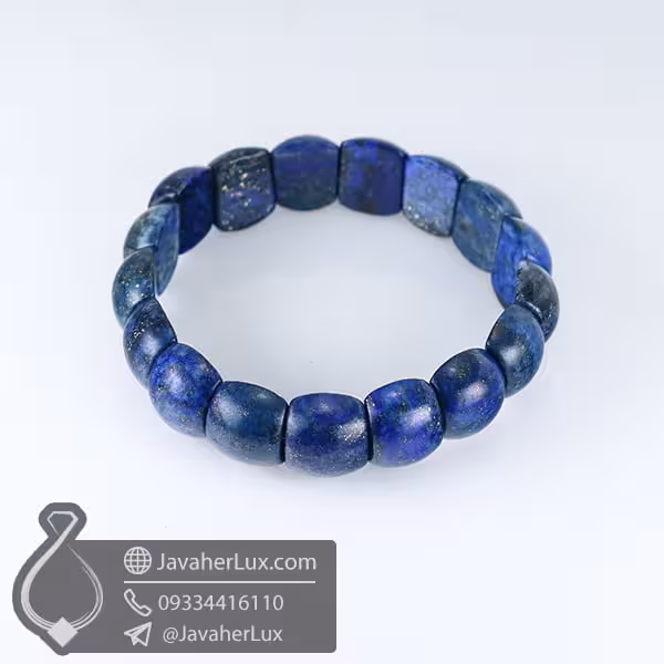 دستبند سنگ لاجورد اصلی _ کد : 400548