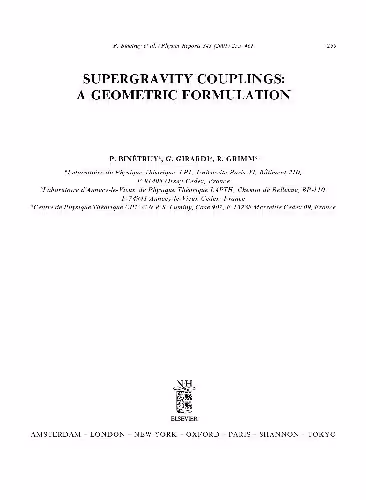 خرید و دانلود نسخه کامل کتاب Supergravity couplings: a geometric formulation