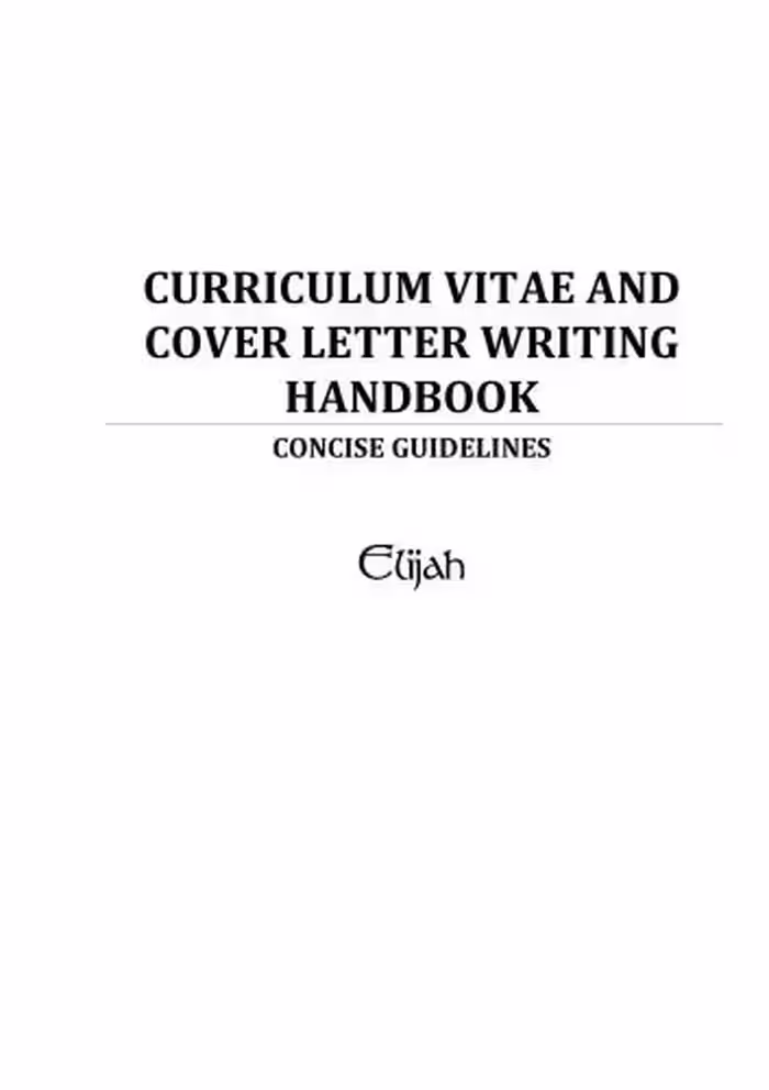 خرید و دانلود نسخه کامل کتاب Curriculum vitae (resume) and cover letter writing handbook: concise guidelines