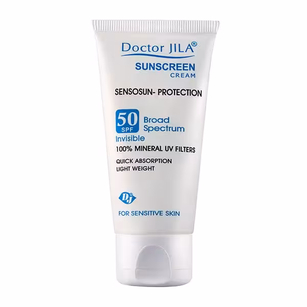 ضد آفتاب سنسوسان پروتکشن بی رنگ SPF50 دکتر ژیلا