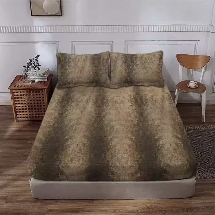 ملحفه نیم ست آسکی کرم زیره یکنفره 120