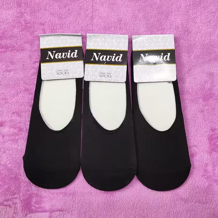 پک سه عددی جوراب کالج مشکی نخی