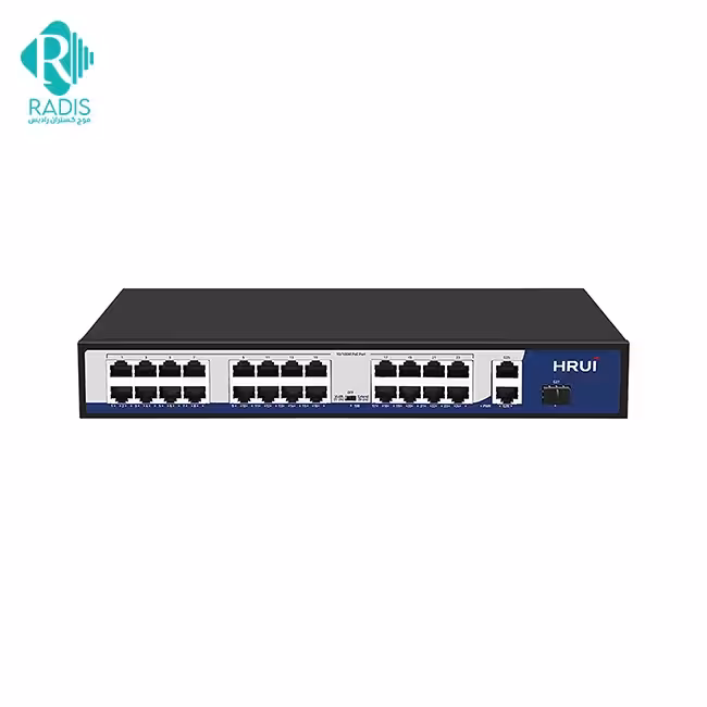 سوییچ شبکه 24 پورت HRUI مدل HR901-AF-2421GS-300