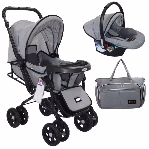 ست کالسکه و کریر کد 100 به همراه ساک لوازم کودک