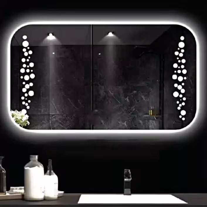 اینه بک لایت پدیده پلاس سایز 60در 40 مدل توپک