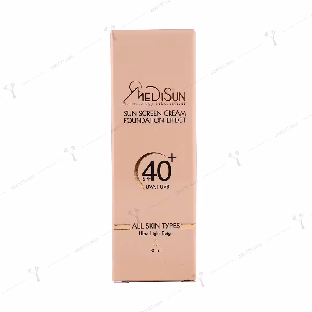 کرم ضد آفتاب مدیسان  spf 40 با پوشش کرم پودری انواع پوست بژ خیلی روشن 30 میلی لیتری