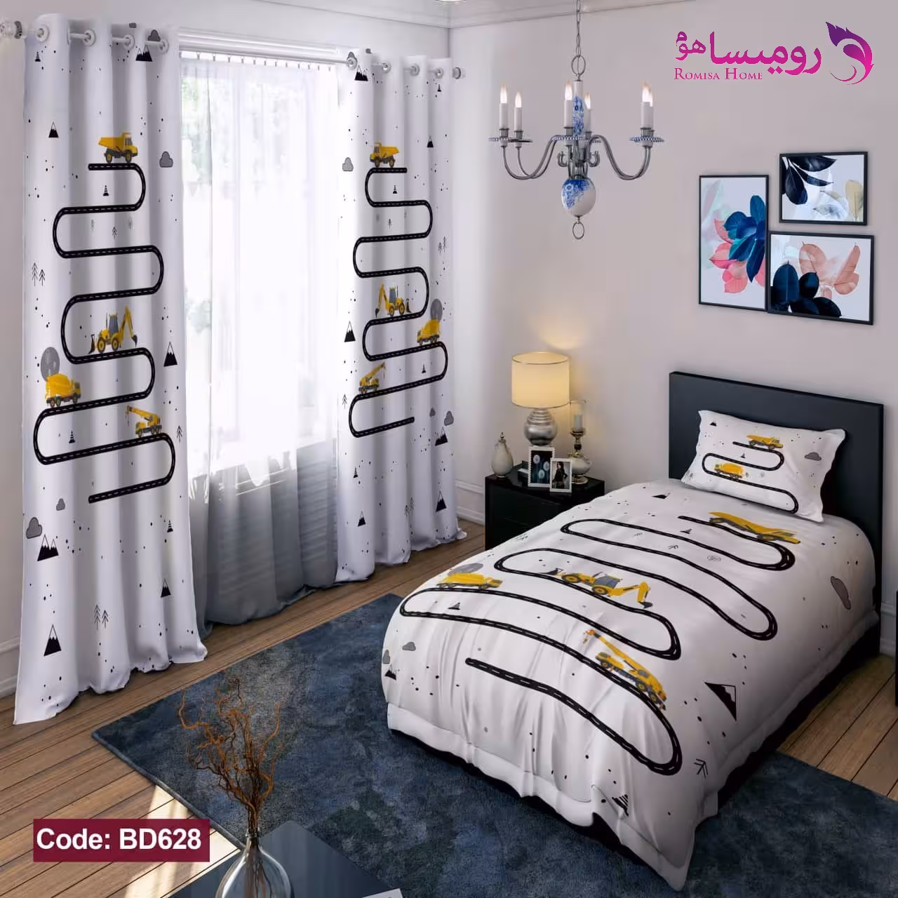 قیمت و خرید روتختی طرح کامیون یک نفره برند دکو کد BD628
