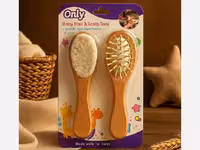 ست شانه و برس چوبی نوزادی only baby