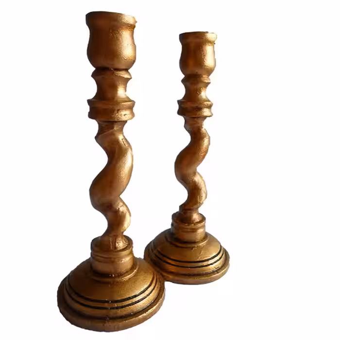 شمعدان مدل پیچی مجموعه 2 عددی