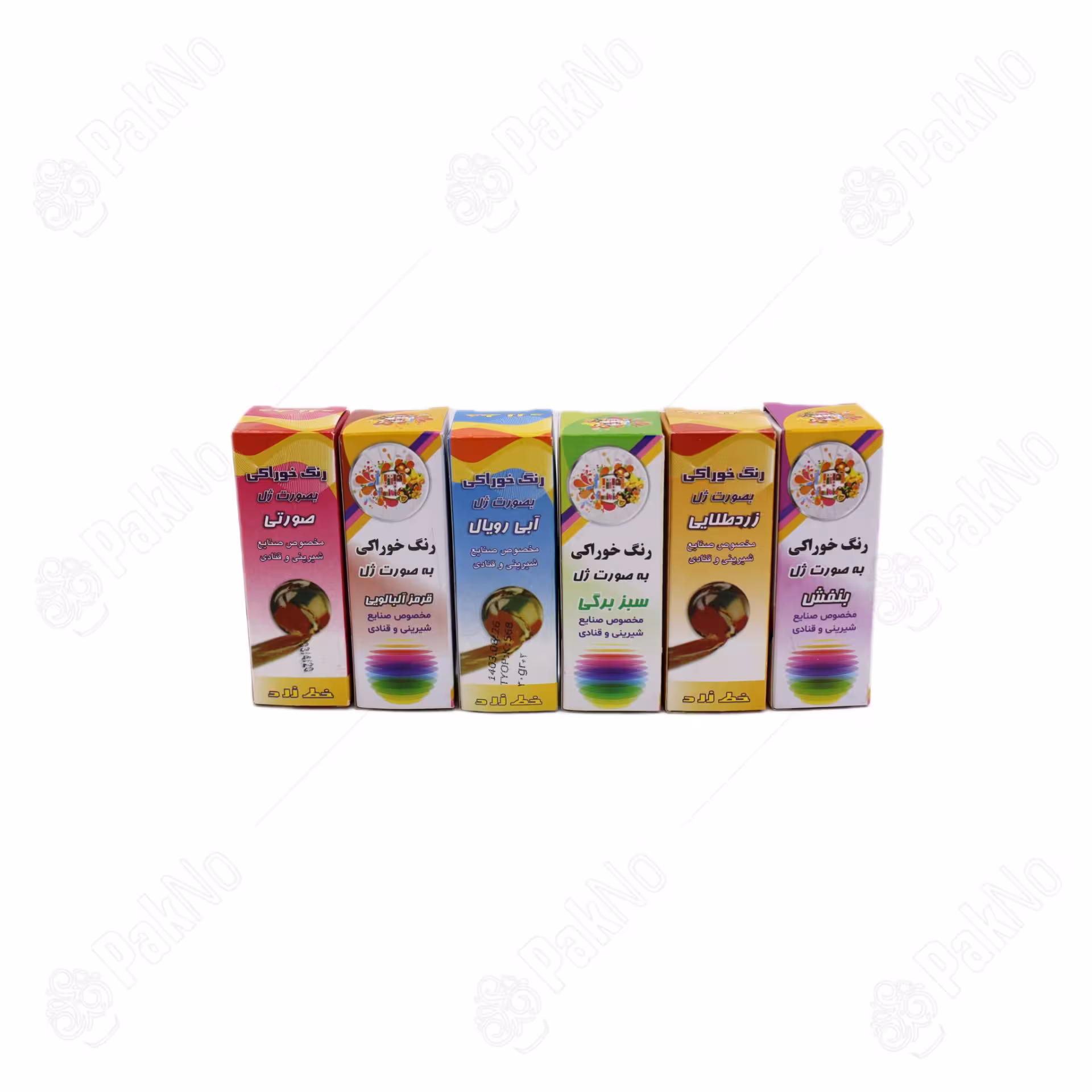 رنگ خوراکی ژله ای 6 عددی (50 گرمی)