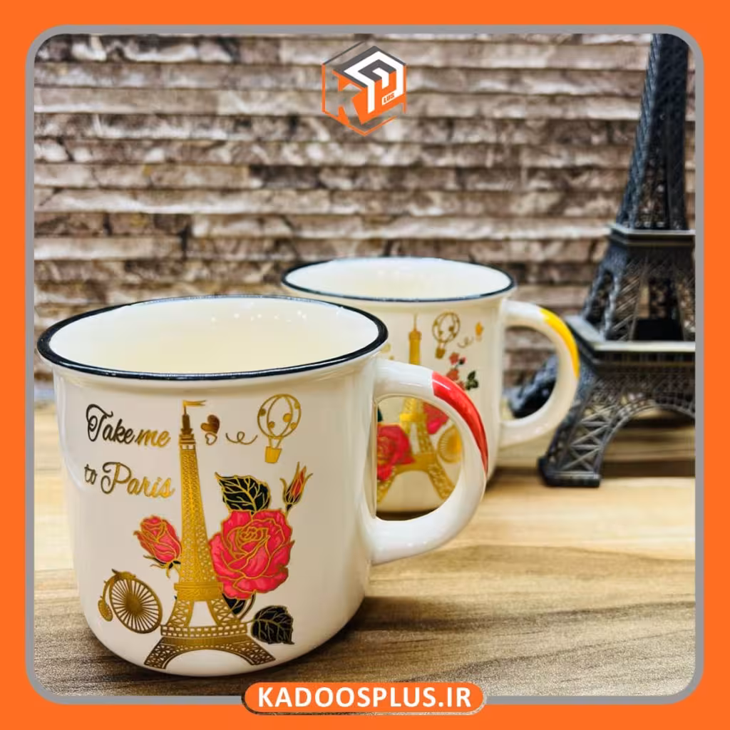 ماگ سفید برج ایفل