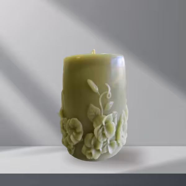 شمع دکوری مارسلا گلدونی نسکافه ای