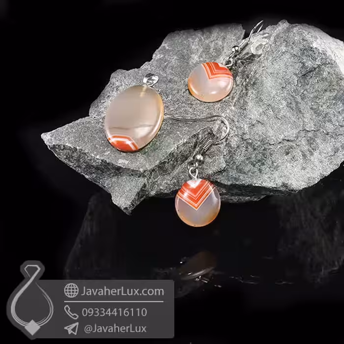 نیم ست سنگ عقیق _ کد : 400666